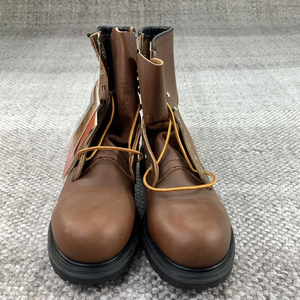 Red Wing 2233 Work Boots Mens 7 D Brown Steel Toe Leather Made in USA